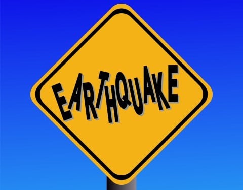 Earthquake Highway Sign