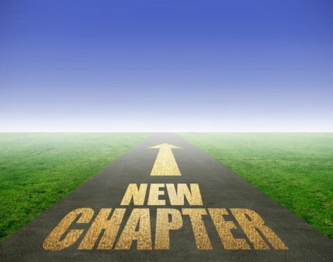 Road And Arrow To New Chapter