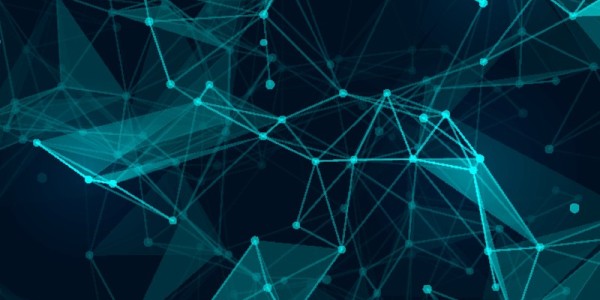 Web of connecting points in abstract design