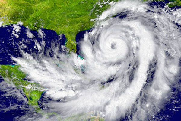 Hurricane off the coast of Florida