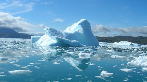 Iceberg Melting Into Ocean Climate Change
