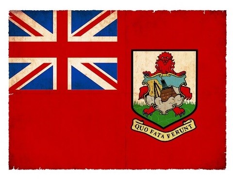 Bermuda flag with ragged edges