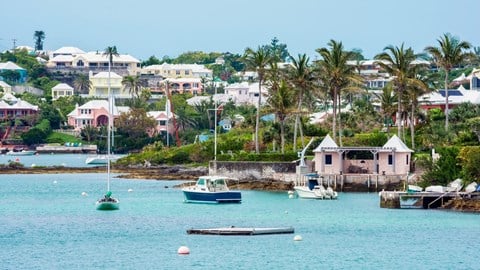 Boats and homes in Bermuda