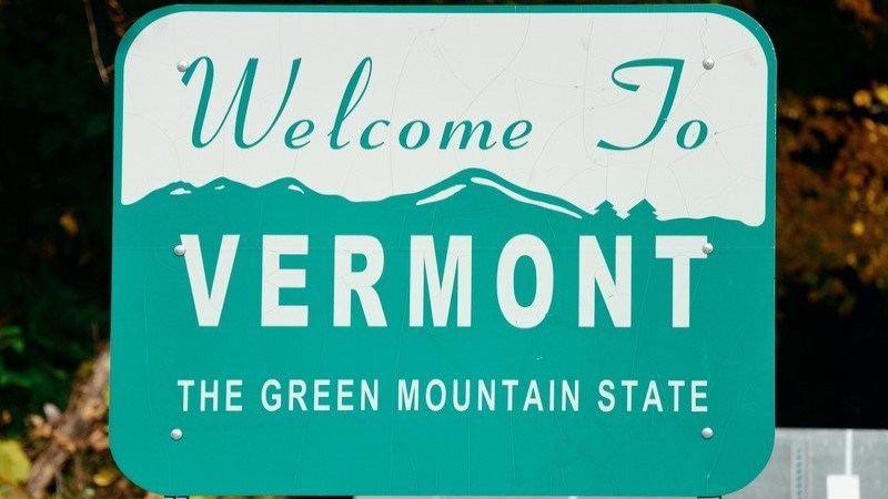Welcome to Vermont sign