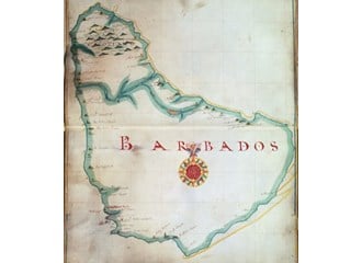 Antique map of Barbados