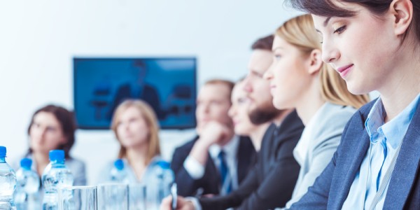 Members at a board of directors meeting